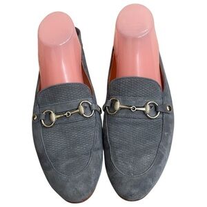 Quero Handmade Leather Shoes Suede Penny Loafer Size: EU 39 USA 8.5 Grey Women’s